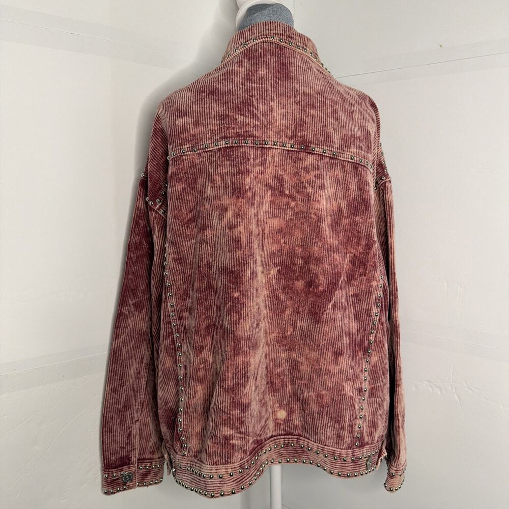POL Pink Studded Corduroy Jacket Coat Shacket Western Vintage Gift Women’s XL 1X - Picture 5 of 16